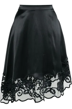 ULLA JOHNSON Avalon floral-embroidered skirt