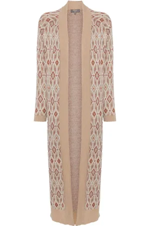 N.PEAL Jacquard knitted cardi-coat