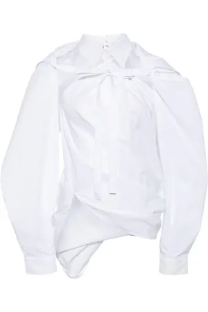 pushBUTTON Asymmetric twisted shirt