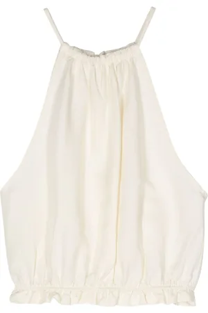 Patrizia Pepe Gathered halterneck crop top