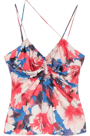 Patrizia Pepe Floral-print cut-out top