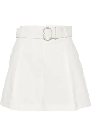 Jil Sander Pleat-detail belted cotton shorts