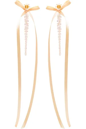 Simone Rocha Ribbon bow dangle earrings