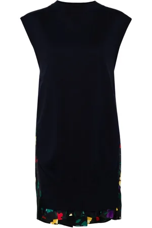 SACAI Floral-print panelled dress