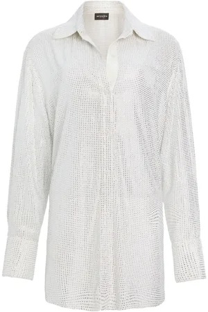 Retrofete Maddox crystal-embellished shirtdress
