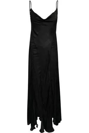 Y / PROJECT Lace-panelled satin maxi dress