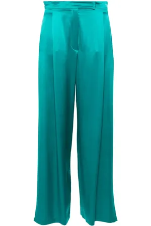 Max Mara Side-slits silk palazzo pants