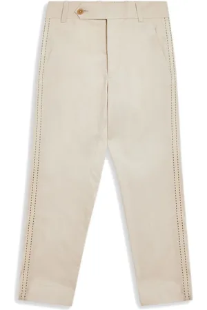 Maison Ava Logo-embroidered straight-leg trousers