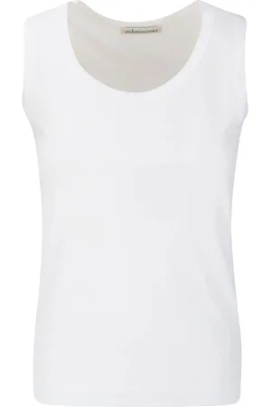 STEFANO MORTARI U-neck cotton blend tank top