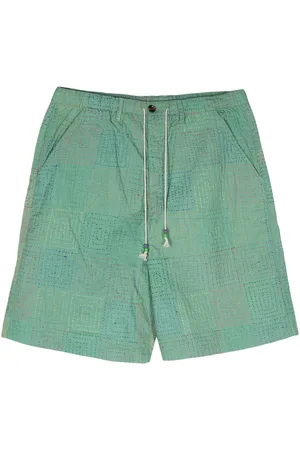 Glass Cypress Quilted cotton bermuda shorts
