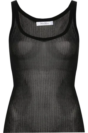 Max Mara Semi-sheer fine-ribbed top