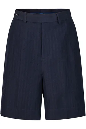 SHANGHAI TANG Herringbone embroidered shorts