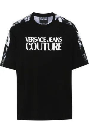 VERSACE Logo-print cotton T-shirt