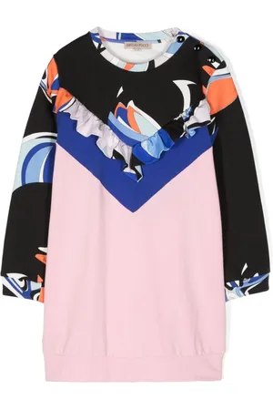 PUCCI Junior Abstract-print cotton-blend dress