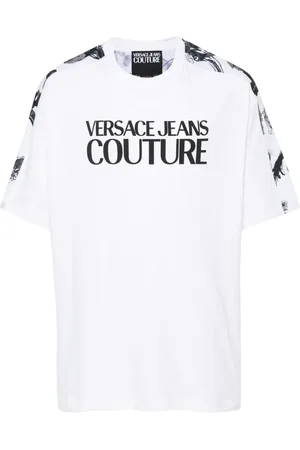 VERSACE Logo-print cotton T-shirt