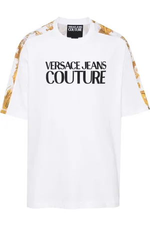 VERSACE Logo-print cotton T-shirt