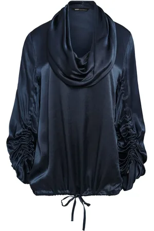 Uma Raquel Davidowicz Draped-collar satin blouse