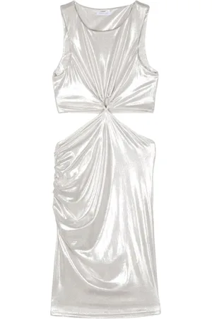 Patrizia Pepe Laminated cut-out mini dress