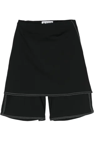 SUNNEI Skirt-overlay knee-leng shorts