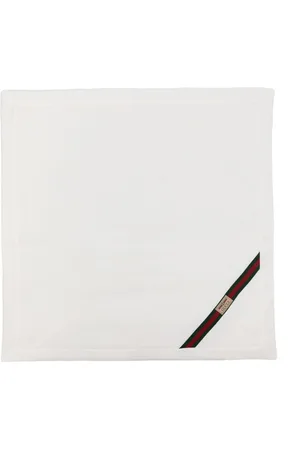 Gucci Web-stripe cotton blanket