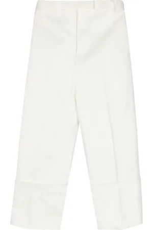 Thom Browne Pressed-crease tapered trousers
