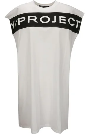Y / PROJECT Logo-print cotton dress