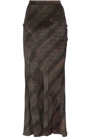 ZIGGY CHEN Long silk blend skirt