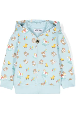 Moschino Teddy Bear-print zip-up hoodie