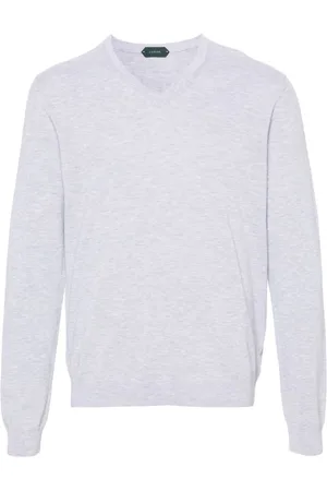 ZANONE Mélange V-neck jumper