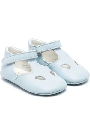 GALLUCCI Cut-out leather pre-walkers