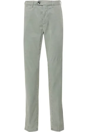 CANALI Mid-rise tapered chinos
