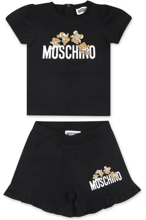 Moschino Kids Teddy Bear-motif cotton shorts - Red
