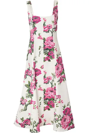 Carolina Herrera Floral-print sleeveless midi dress