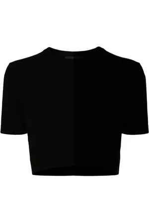 We11 Done Logo-embroidered crop top