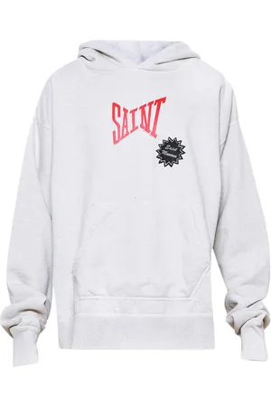 SAINT MXXXXXX Logo-print cotton hoodie