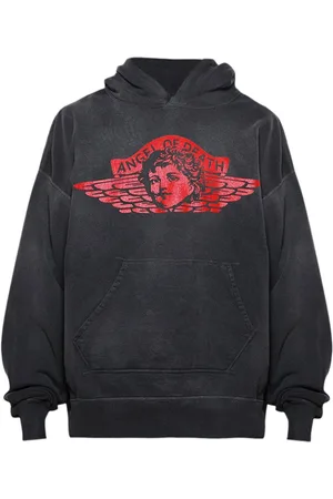 SAINT MXXXXXX Graphic-print cotton hoodie