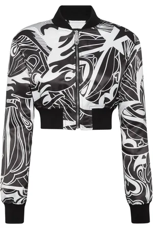 Philipp Plein Satin Cropped Bomber