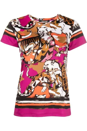 Roberto Cavalli Chetah-print short-sleeve T-shirt