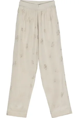 UMA WANG Palmer floral-jacquard trousers