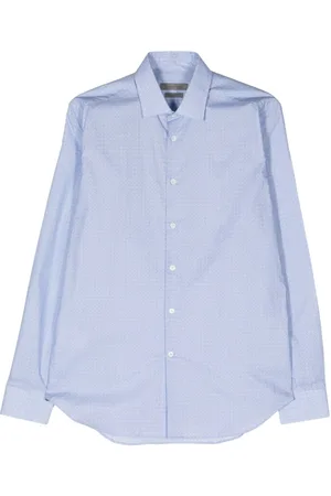 corneliani Geometric-print poplin shirt