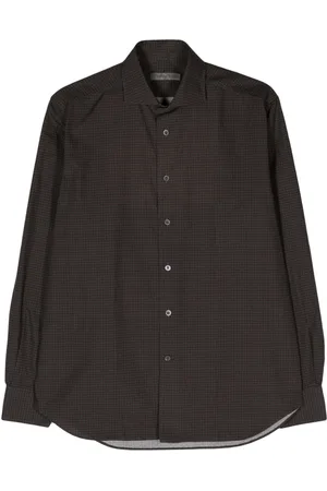 corneliani Geometric-print poplin shirt