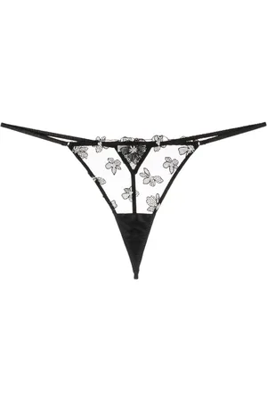 FLEUR DU MAL Petal embroidered V-string