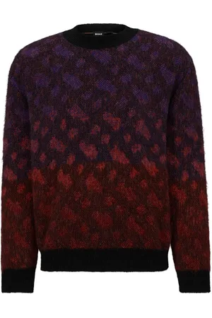 HUGO BOSS Monogram-jacquard jumper