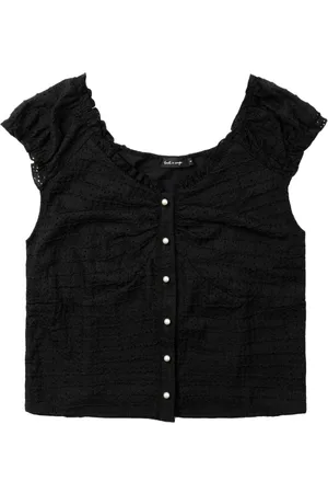 tout a coup Ruffled lace crop top