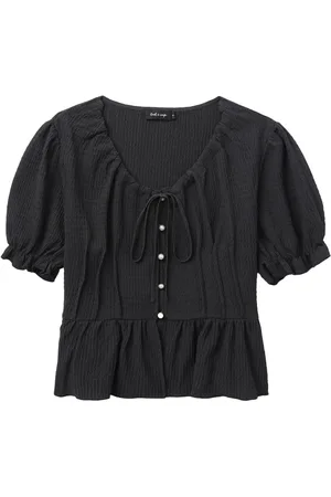 tout a coup Puff-sleeve ruffled blouse