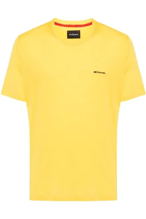 Kiton Embroidered-logo cotton T-shirt