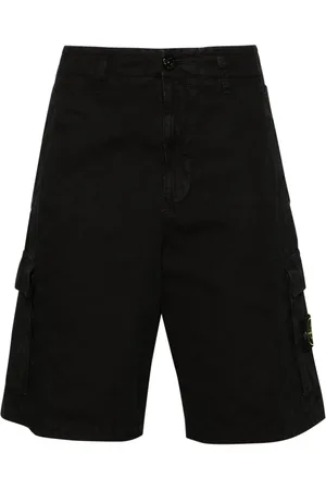 Stone Island Compass-badge cotton cargo shorts