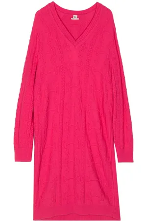 Hermès Intarsia-knit wool-cashmere dress