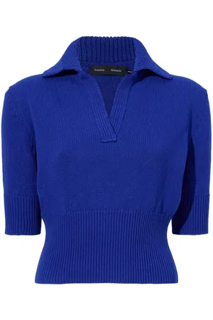 Proenza Schouler Reeve cotton-blend polo top