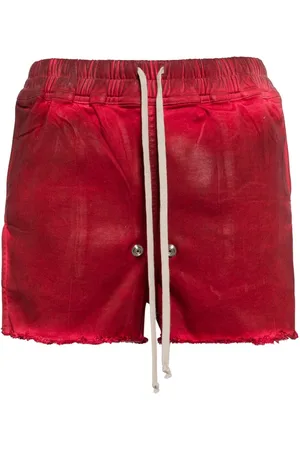 Rick Owens Side-slit denim shorts